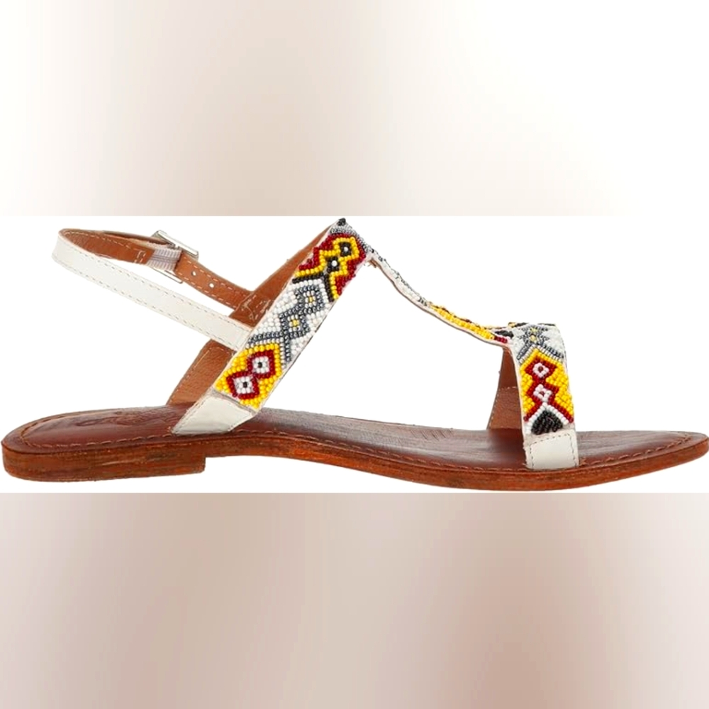 Freebird by Steven Juno Sandal (discontinued) sz. 38 (8US) Beaded White